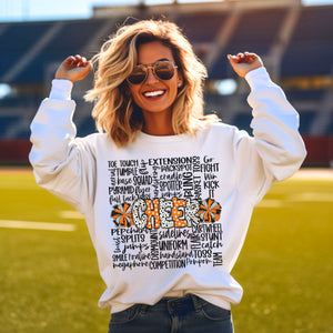 ADULT Cheer Wordart Tee or Sweatshirt