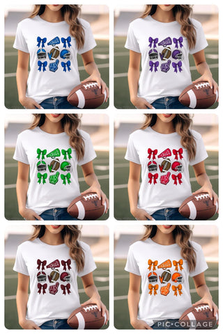 YOUTH  Football/coquette tee