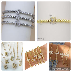 Letter Bracelets and necklaces