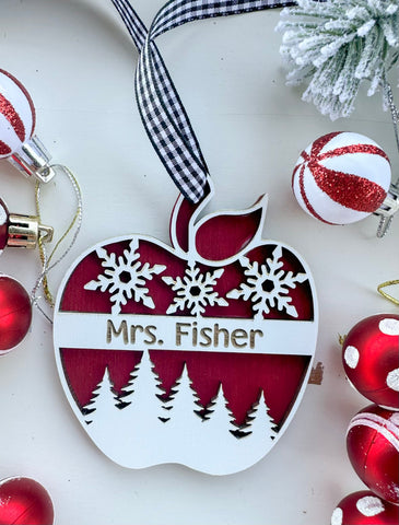 Snowflake Teacher Ornament