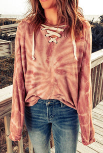 Ladies Tie Dye Hoodie